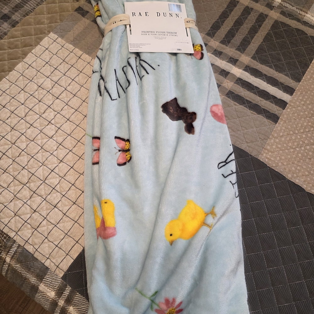 Rae Dunn Happy Easter Blanket-NWT